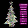 vidaXL Albero di Natale con 100 LED Multicolore 120 cm Acrilico