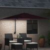 vidaXL Ombrello da giardino Rosso Bordeaux 248,5 x 247,5 x 160 cm