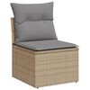 vidaXL Set Divano da Giardino 5 pz con Cuscini Beige Misto Polyrattan