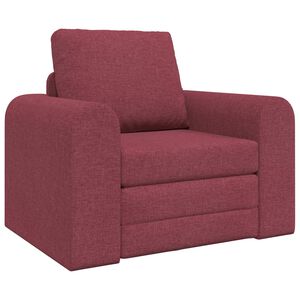 vidaXL Divano letto Rosso Vino 98 x 71 x 83 cm Tessuto