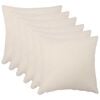 vidaXL Federa 6 pz HEERLEN Crema 80 x 80 cm Boucl&eacute;