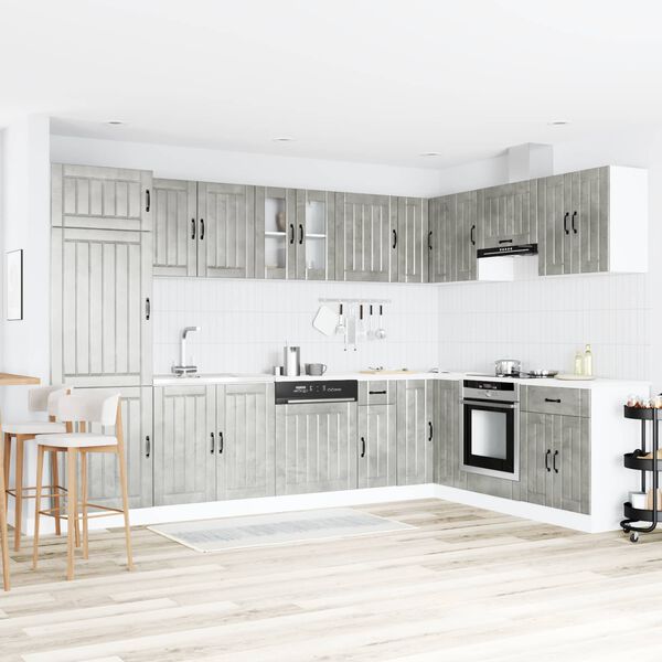 vidaXL Mobile da cucina Lucca Grigio cemento 80 x 46 x 81,5 cm