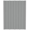 vidaXL Pannello per tetto 12 pcs Grigio 60 x 45 cm Acciaio zincato