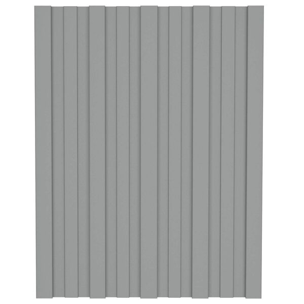 vidaXL Pannello per tetto 12 pcs Grigio 60 x 45 cm Acciaio zincato