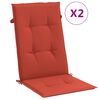 vidaXL Cuscini Sedia Schiena Alta 2 Rosso M&eacute;lange 120x50x4 Tessuto