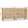 vidaXL Credenza in Legno Massello di Mango 200x40x90 cm