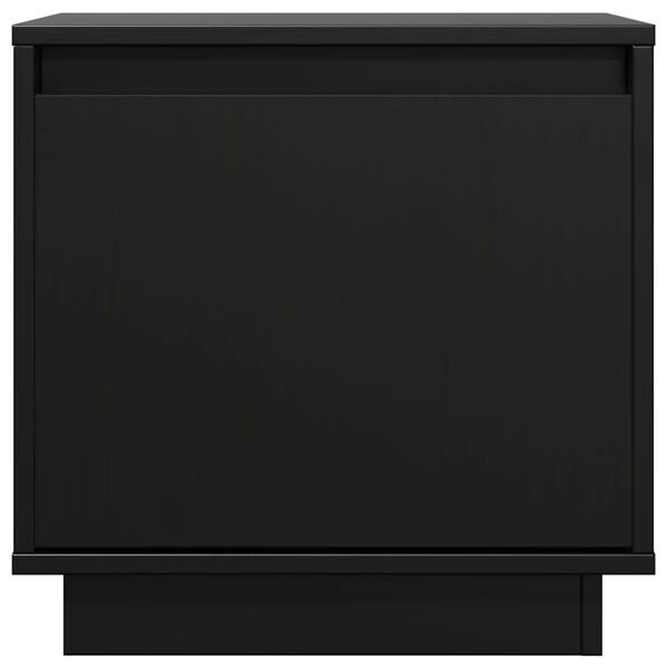 vidaXL Comodini 2 pz Neri 40x30x40 cm in Legno Massello di Pino
