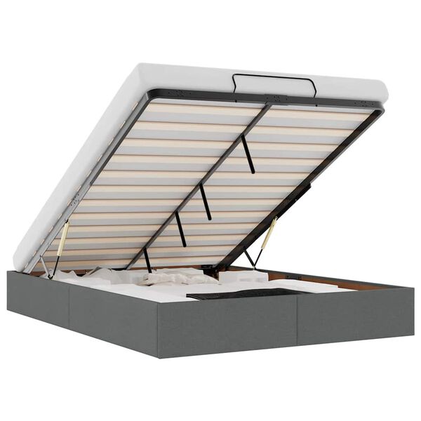 vidaXL Struttura Letto Pouf senza Materasso 140x190 cm in Tessuto