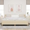 vidaXL Letto a molle con materasso Crema 200 x 200 cm Poliestere