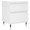 vidaXL Comodino Bianco 40x35x50 cm in Legno Multistrato