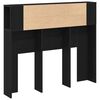 vidaXL Testata del letto con testiera Rovere Nero 120 x 19 x 104,5 cm