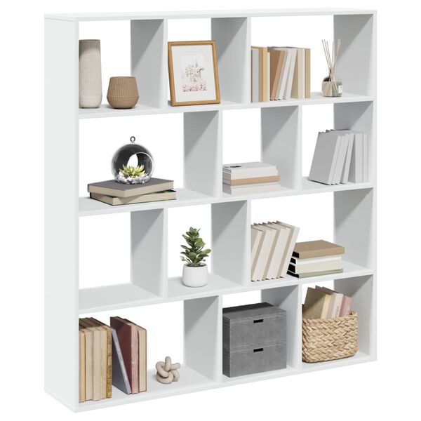 vidaXL Libreria Bianca 132x29x141,5 cm in Legno Multistrato