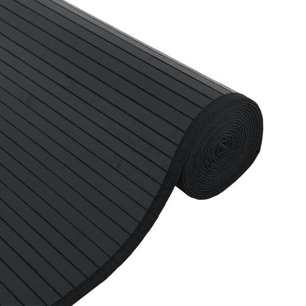 vidaXL Tappeto Rettangolare Nero 60x200 cm in Bamb&ugrave;