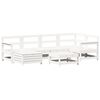 vidaXL Set Divani da Giardino 7 pz Bianco in Legno Massello di Pino