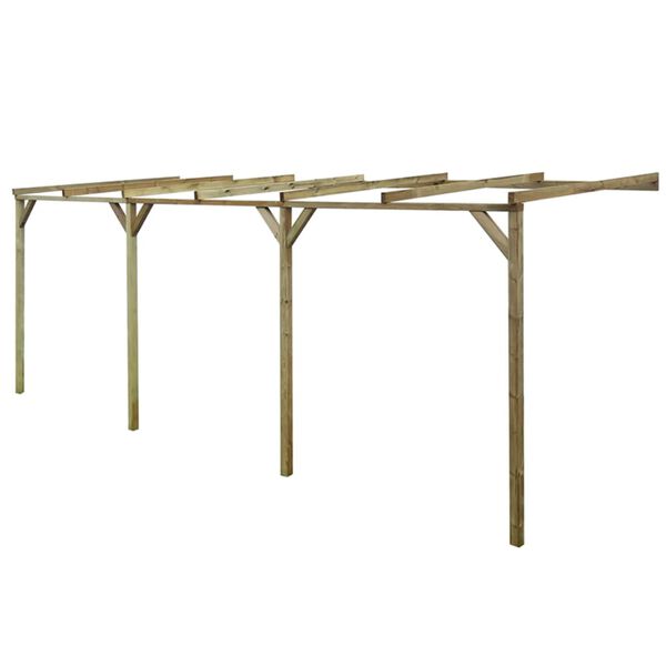 vidaXL Pergola Addossata B-Stock 2x6x2,2 m Pino Massello Impregnato