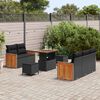 vidaXL Set Divano da Giardino con cuscino 8 pcs Nero