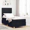 vidaXL Letto a Sorgente LED con materasso Nero 90 x 200 cm Tessuto
