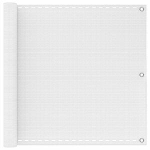 vidaXL Schermo da balcone Bianco 75 x 700 cm HDPE e alluminio