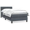 vidaXL Giroletto a Molle con Materasso Grigio Scuro 80x210 cm Velluto