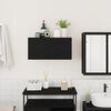 vidaXL Mobile da Bagno a Parete Nero 60x25x30 cm in Legno Multistrato