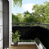 vidaXL Paravento da Balcone Nero 75x800 cm 100% Poliestere Oxford