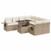 vidaXL Set Divano da Giardino 9 pz con Cuscini Beige in Polyrattan