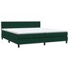 vidaXL Letto a Molle con Materasso e LED Verde Scuro 180x220 cm Velluto