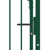 vidaXL Cancello per Recinzione con Punte in Acciaio 100x200 cm Verde