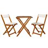 vidaXL Set da Bistrot 3 pz Pieghevole con Cuscini Massello di Acacia