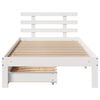 vidaXL Giroletto con Cassetti Bianco 90x190 cm Legno Massello di Pino