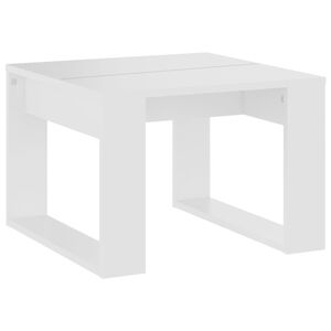 vidaXL Tavolino Bianco 50x30x50 cm in Legno Multistrato