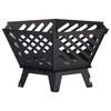 vidaXL Focolare Nero 60 x 53 x 30 cm Acciaio