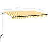 vidaXL Tenda da Sole Retrattile Automatica 450x350 cm Gialla e Bianca