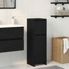 vidaXL Mobile da Bagno Rovere Nero 30 x 30 x 95 cm Legno multistrato