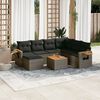 vidaXL Set Divano da Giardino 8 pz con Cuscini Grigio in Polyrattan