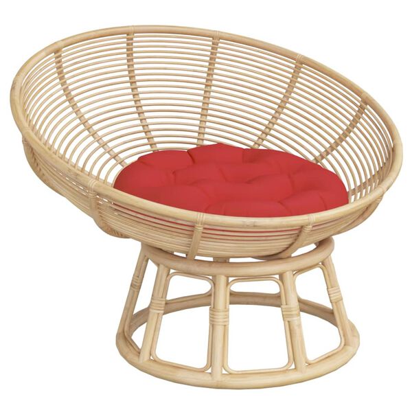 vidaXL Cuscino Rotondo Rosso &Oslash; 60x11 cm in Tessuto Oxford