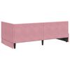 vidaXL Cornice del letto ad angolo Rosa 100 cm x 200 cm Velluto
