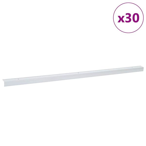 vidaXL Paragradini 30 pcs Argento 67 x 3.5 x 3 cm Alluminio