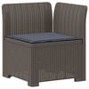 vidaXL Divano da Giardino a 1 Posto con Cuscino Aspetto Rattan PP