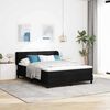 vidaXL Letto a molle con materasso Nero 140 x 200 cm Tessuto