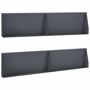 vidaXL Muro di contenimento 4 pz 100 x 12 x 30 cm Acciaio Antracite