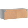 vidaXL Mobile a Muro con Ante in Vetro Grigio Sonoma 102x37x35 cm