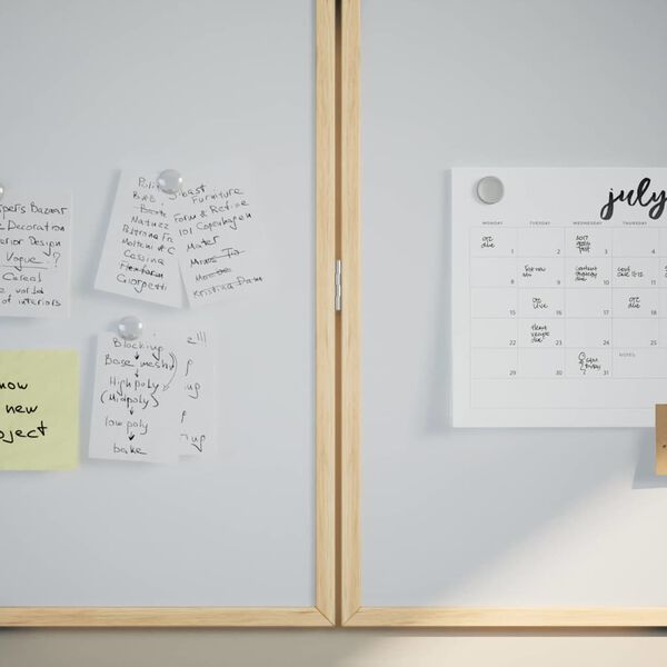 vidaXL Bacheca degli Annunci Bianco 80 x 80 x 1.4 cm