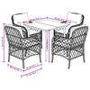 vidaXL Set da Pranzo da Giardino 5pz con Cuscini in Polyrattan Marrone