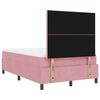 vidaXL Letto a molle con materasso Rosa 120 x 190 cm Tessuto