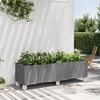 vidaXL Fioriera Giardino con Ruote Grigio Chiaro 160x50x54 cm PP