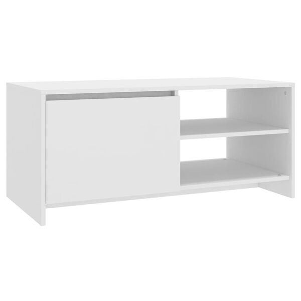 vidaXL Tavolino da Salotto Bianco 102x50x45 cm Legno Multistrato