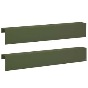 vidaXL Profilo di copertura per giardino 2 pz 100 x 10 x 15 cm Acciaio