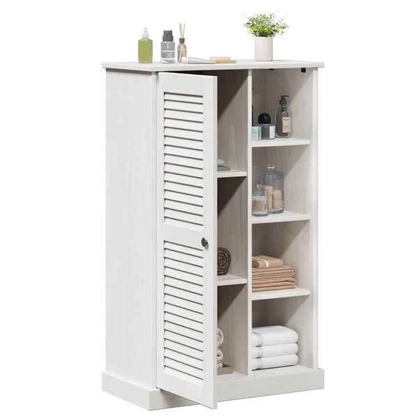 vidaXL Mobile da Bagno VIGO Bianco e Bianco Antico 68 x 34 x 110 cm