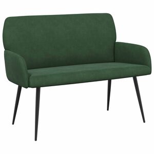 vidaXL Divano 2 posti con gambe in metallo 2 posto Verde Scuro